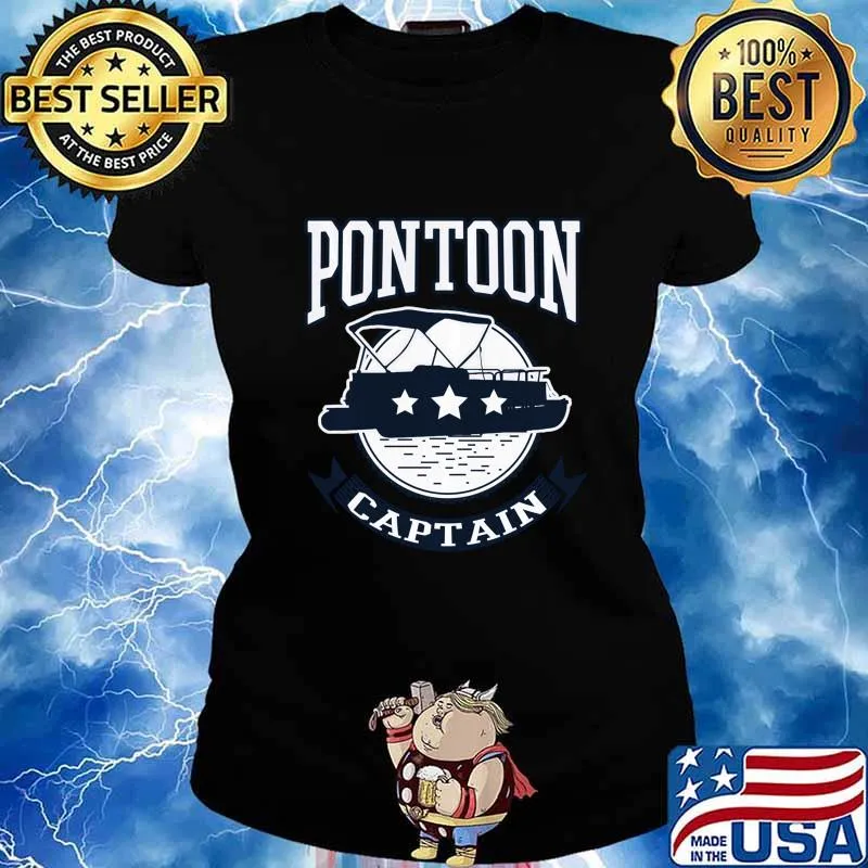 Pontoon Captain Boat Long Sleeve T-Shirt Ladies tee