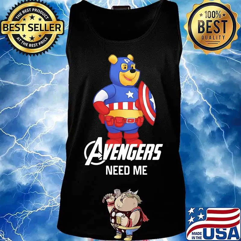 Pooh captain america avengers need me s Tank top