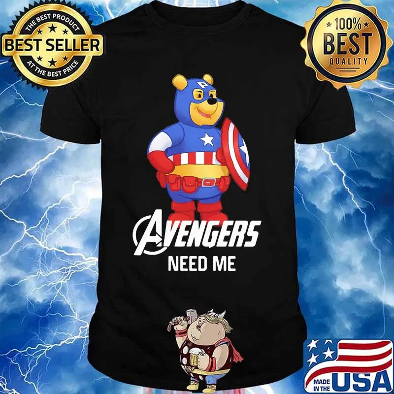 Pooh captain america avengers need me shirt