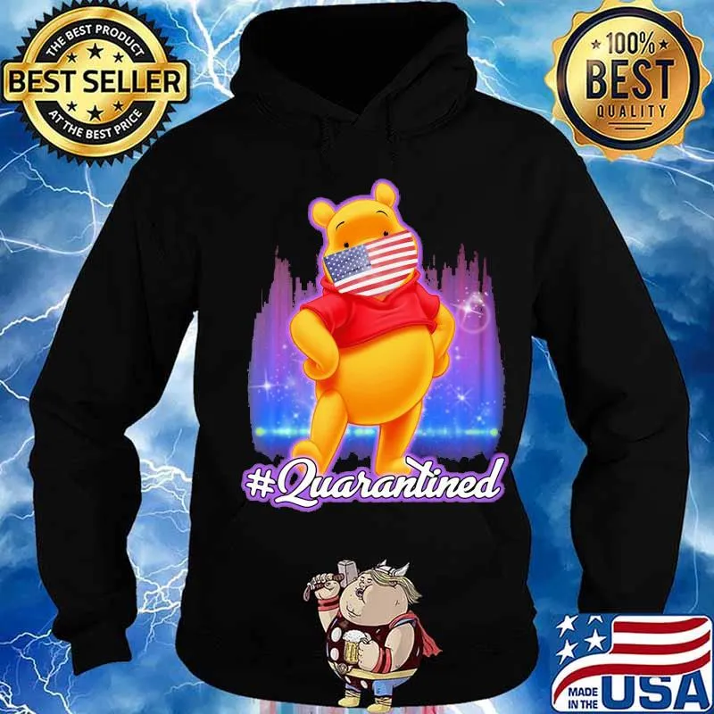 Pooh mask american flag quarantined s Hoodie