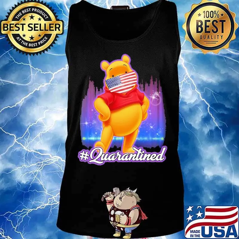 Pooh mask american flag quarantined s Tank top