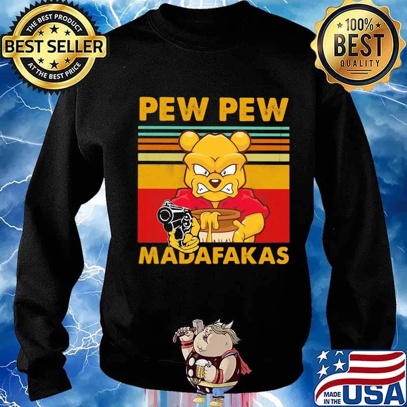 Pooh pew pew madafakas vintage retro s Sweater