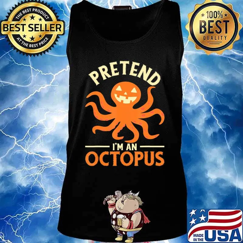 Pretend I'm An Octopus Funny pumpkin Halloween Costume T-Shirt Tank top