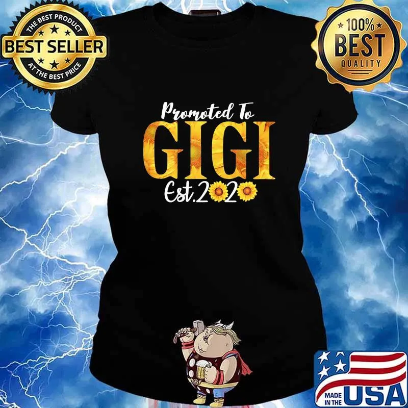 Promoted to gigi est. 2020 sunflower s Ladies tee