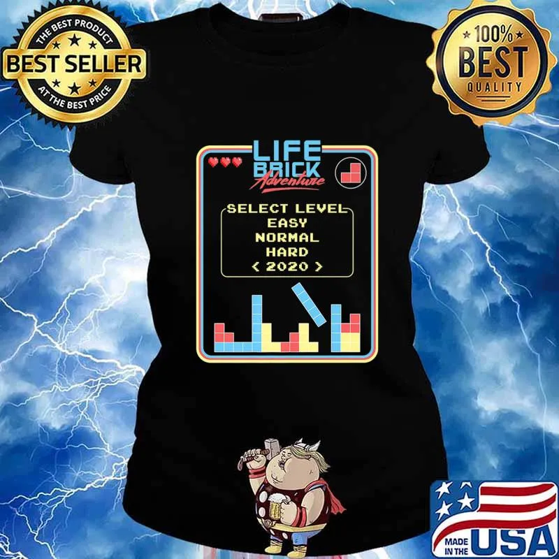 Retro Video Game Mode Easy Normal Hard 2020 Gift for Gamer Premium T-Shirt Ladies tee