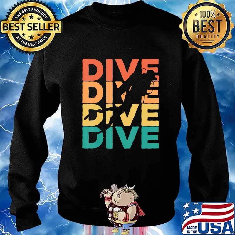 Retro Vintage Diving Gift For Scuba Divers T-Shirt Sweater