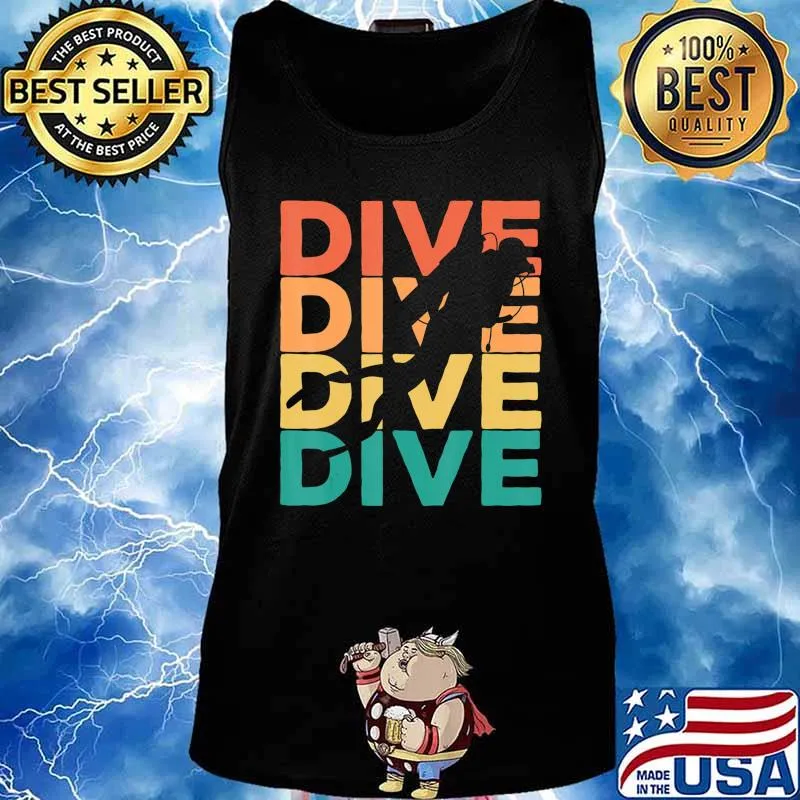 Retro Vintage Diving Gift For Scuba Divers T-Shirt Tank top