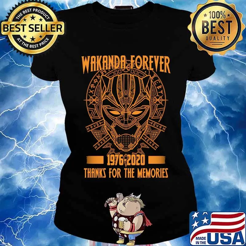 Rip chadwick black panther 1976 2020 thanks for the memories s Ladies tee