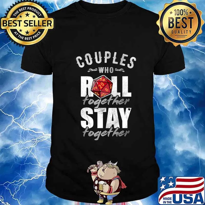Roll Together Stay Together Funny Vintage DM RPG Gift T-Shirt