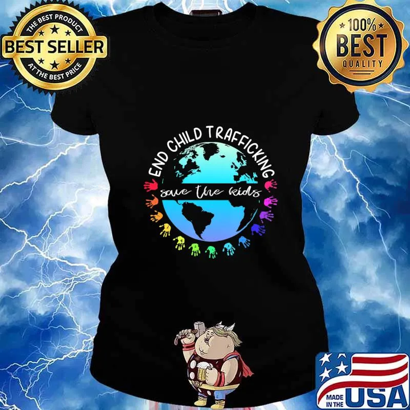 Save the Kids End Child Trafficking T-Shirt Ladies tee