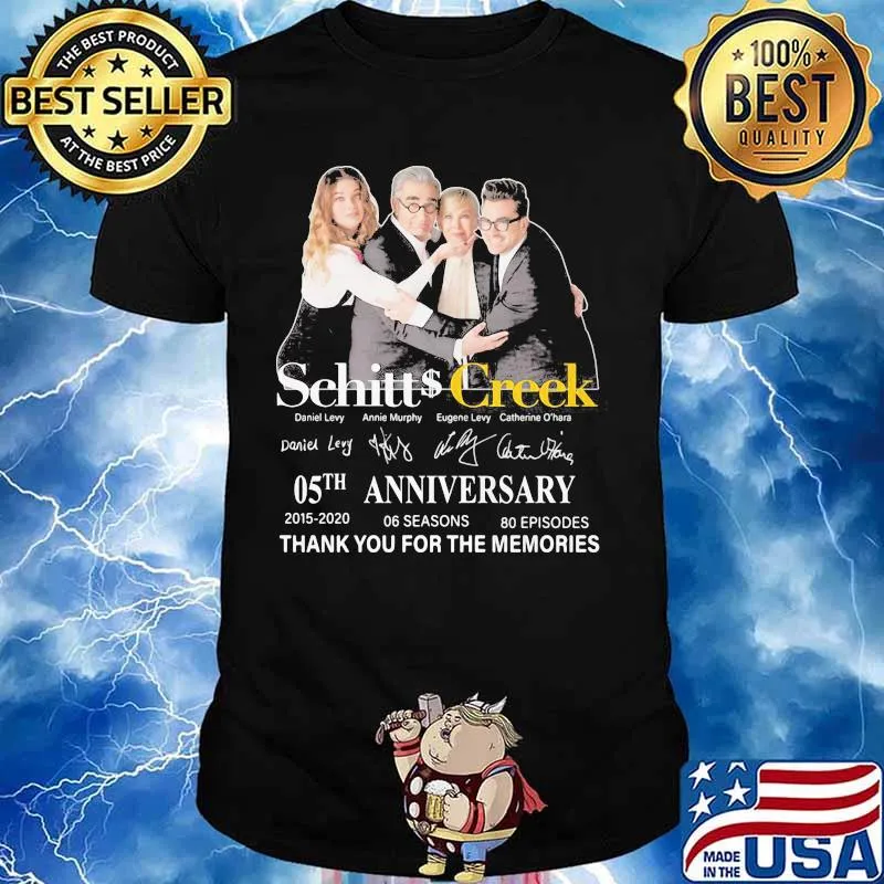 Schitt creek 05th anniversary 2015 2020 thank for the memories signatures shirt