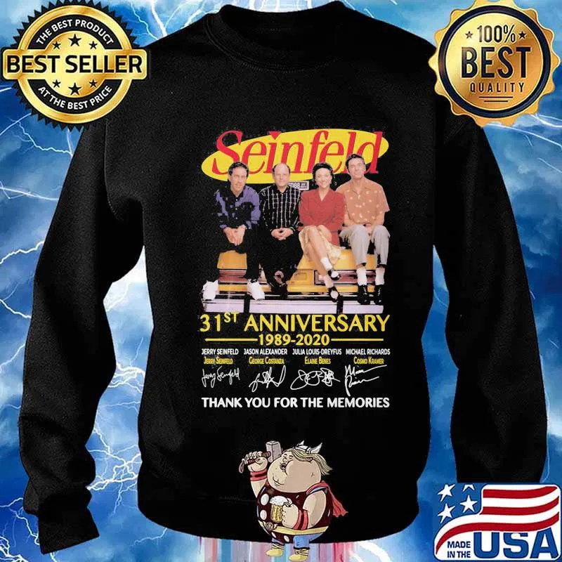 Seinfeld 31st anniversary 1989 2020 thank for the memories signatures s Sweater