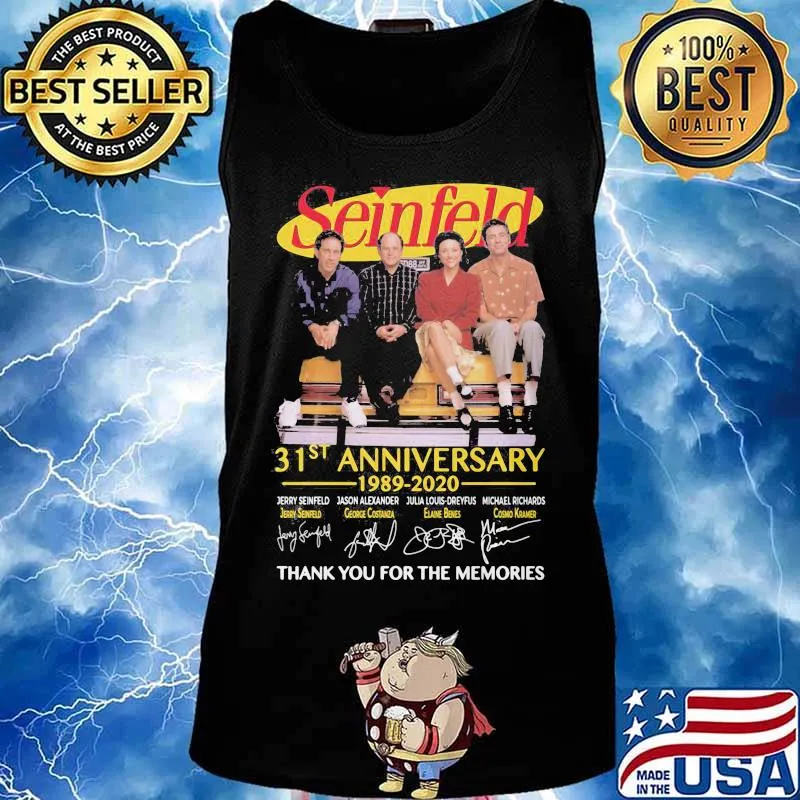 Seinfeld 31st anniversary 1989 2020 thank for the memories signatures s Tank top