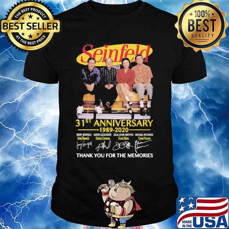 Seinfeld 31st anniversary 1989 2020 thank for the memories signatures shirt