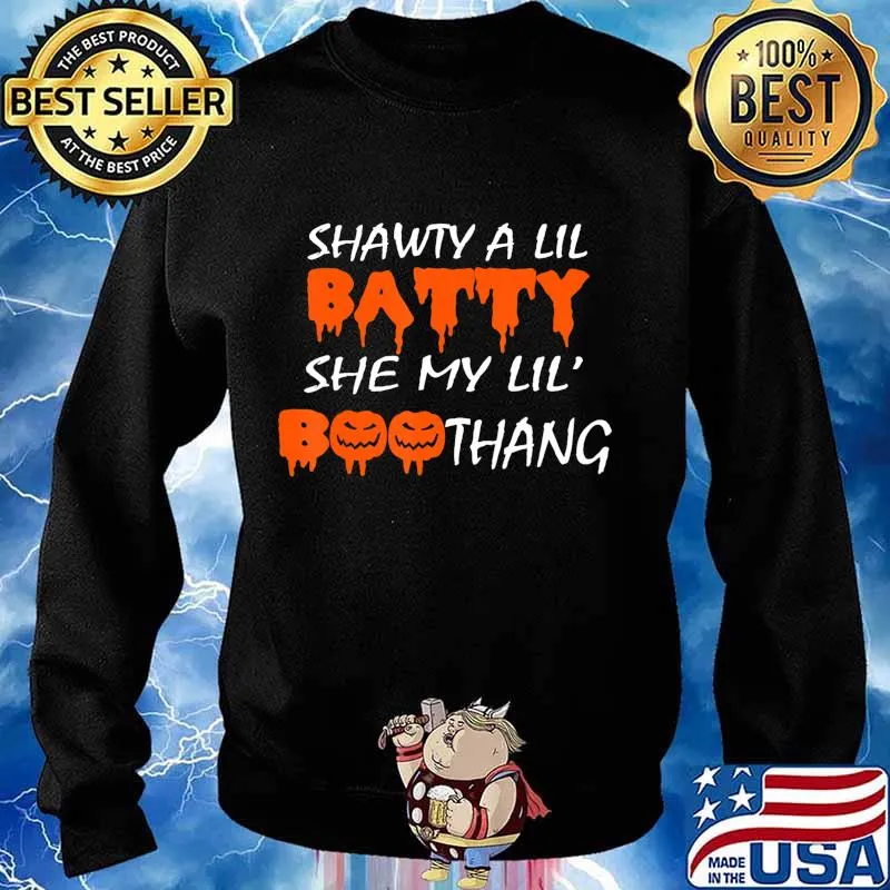 Shawty A Lil Batty She My Lil' Boothang Kids Girls Halloween T-Shirt Sweater