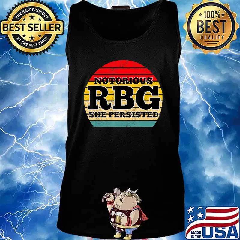 She Persisted RBG Ruth Bader Ginsburg Girl Power Retro Women T-Shirt Tank top