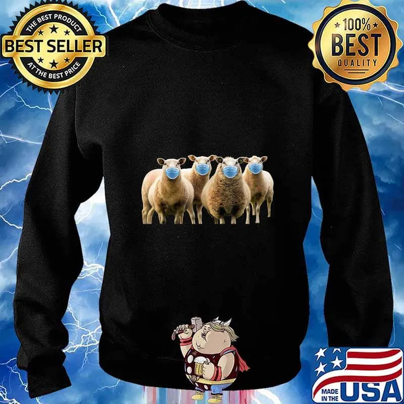 Sheep Wearing Mask Anti-Mask T-Shirt Sweater