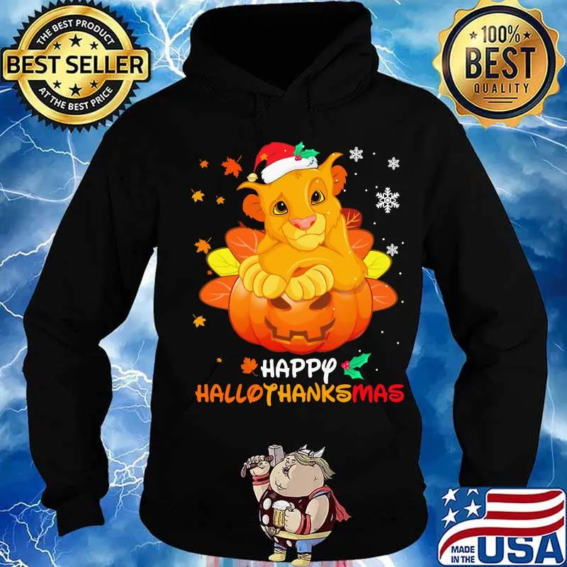 Simba happy hallothanksmas halloween thanksgiving christmas shirtSimba happy hallothanksmas halloween thanksgiving christmas s Hoodie
