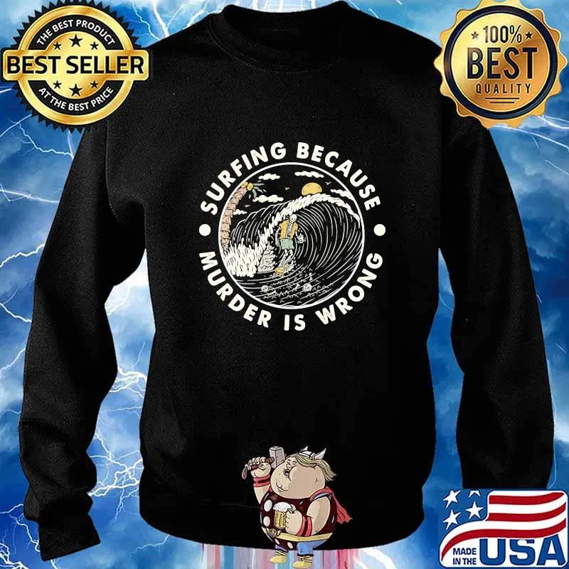 Skeleton surfing because murder is wrong vintage s Sweater