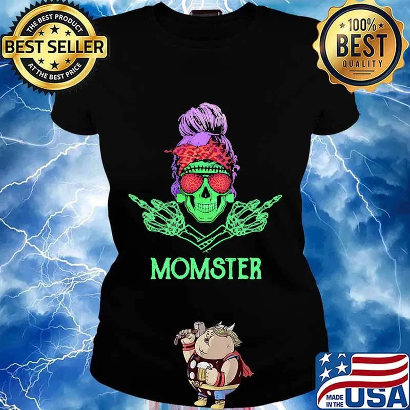 Skull glasses momster classic s Ladies tee