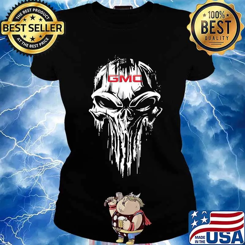 Skull gmc logo halloween s Ladies tee