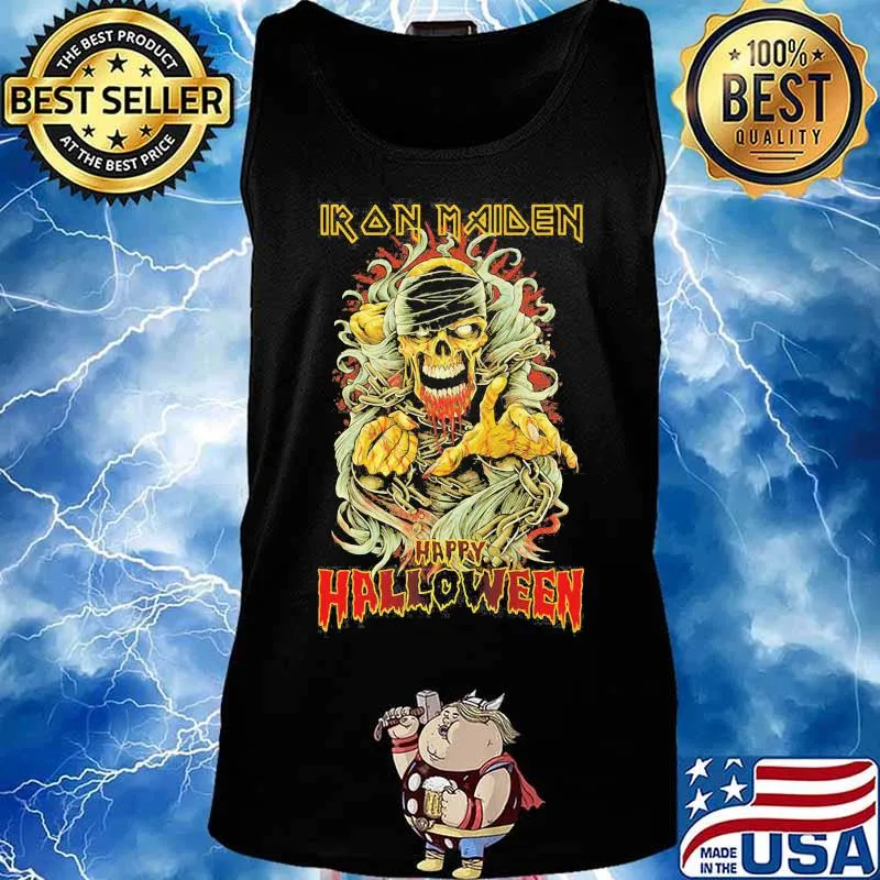 Skull iron maiden happy halloween s Tank top