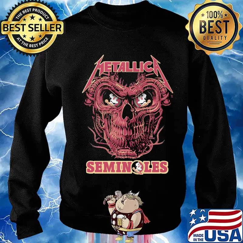 Skull metallica band florida seminoles s Sweater