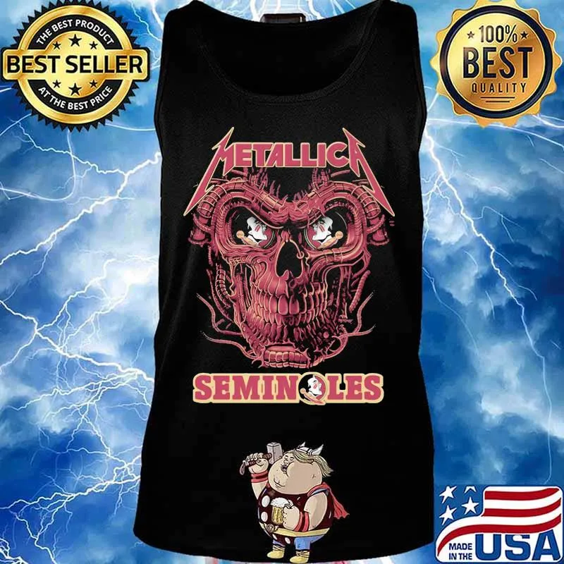 Skull metallica band florida seminoles s Tank top