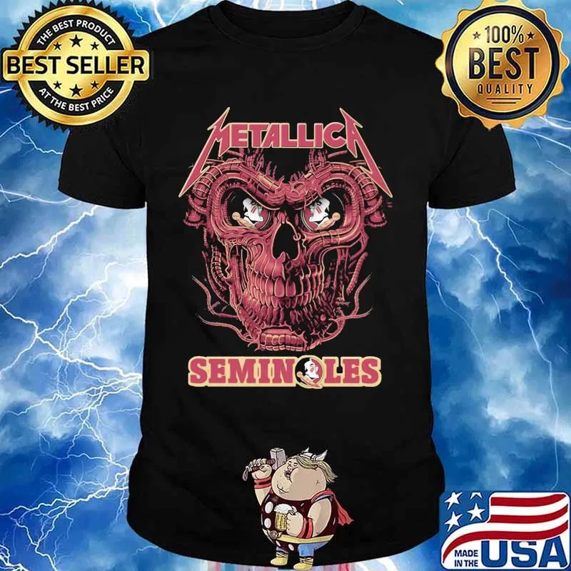 Skull metallica band florida seminoles shirt
