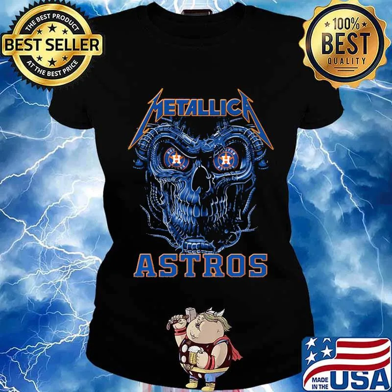 Skull metallica houston astros s Ladies tee