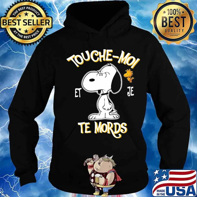 Snoopy and woodstock touche moi et je te mords s Hoodie