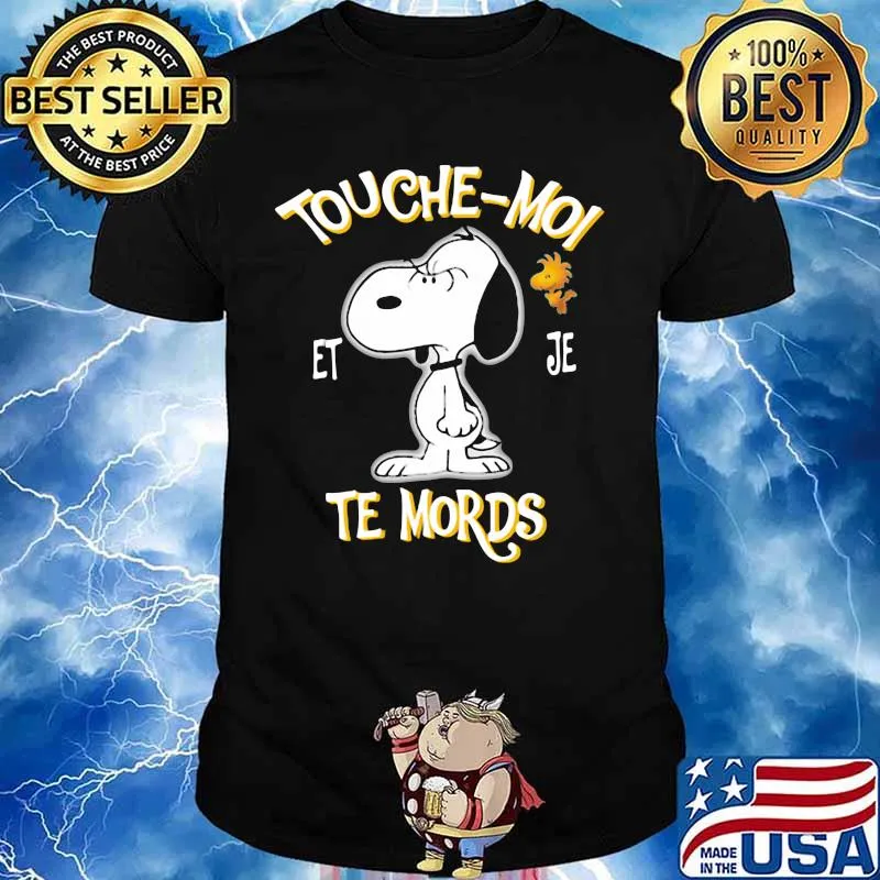 Snoopy and woodstock touche moi et je te mords shirt