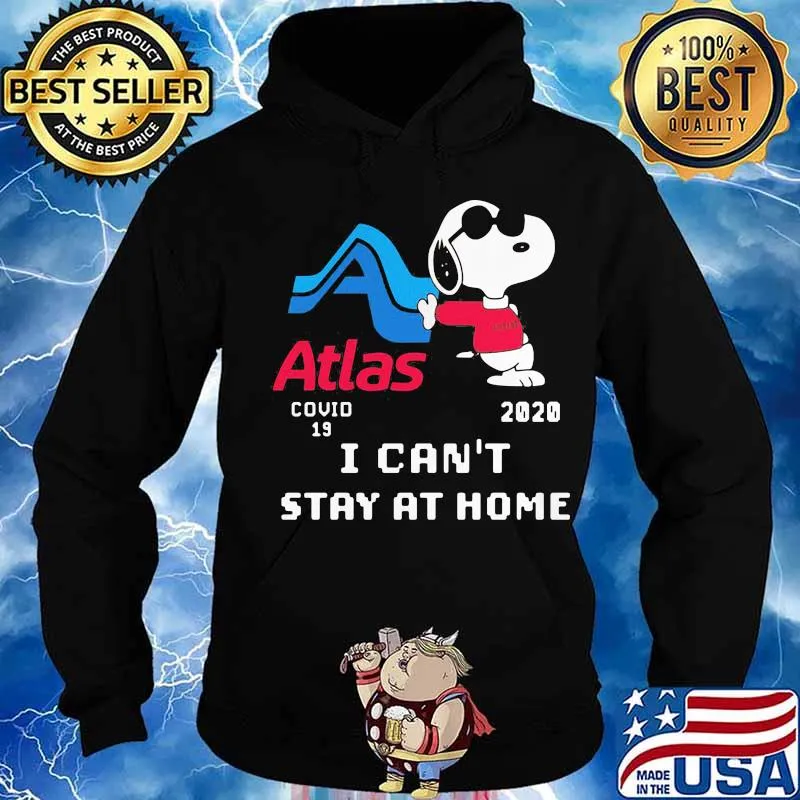 Snoopy atlas covid-19 2020 i can't stay at home s Hoodie