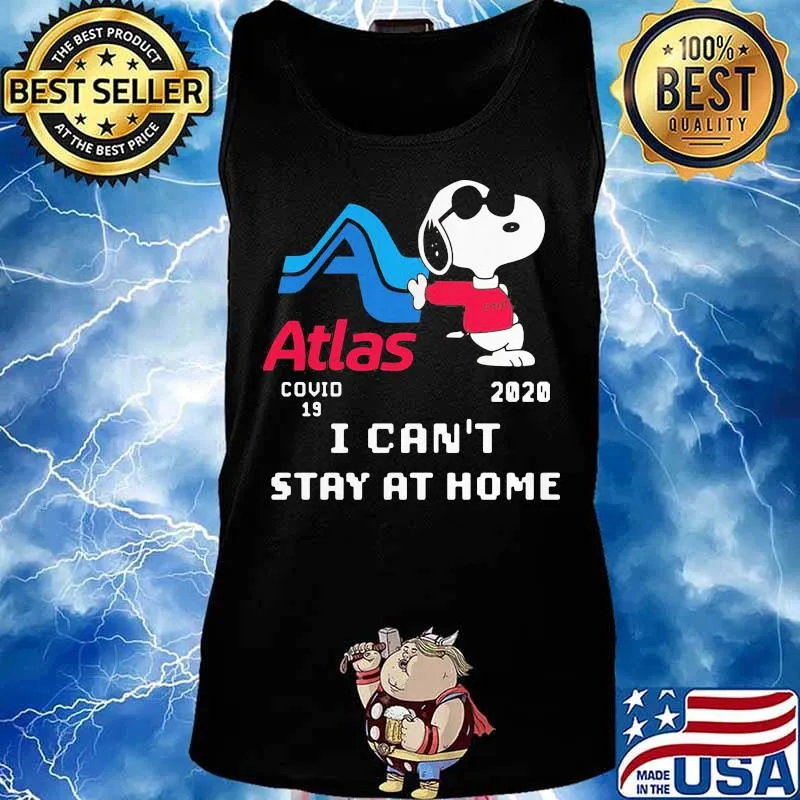 Snoopy atlas covid-19 2020 i can't stay at home s Tank top