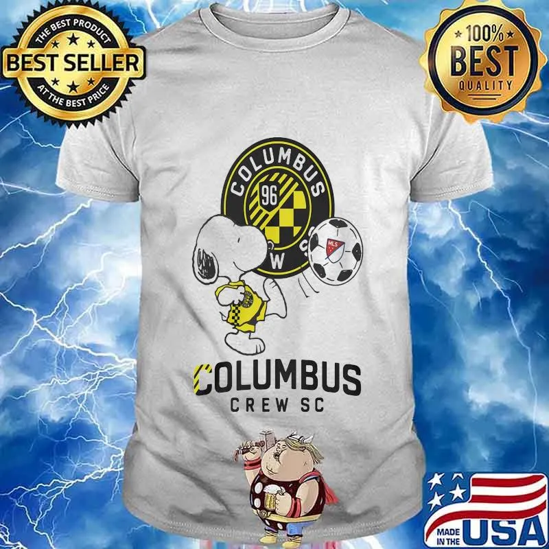 Snoopy columbus crew sc soccer shirt