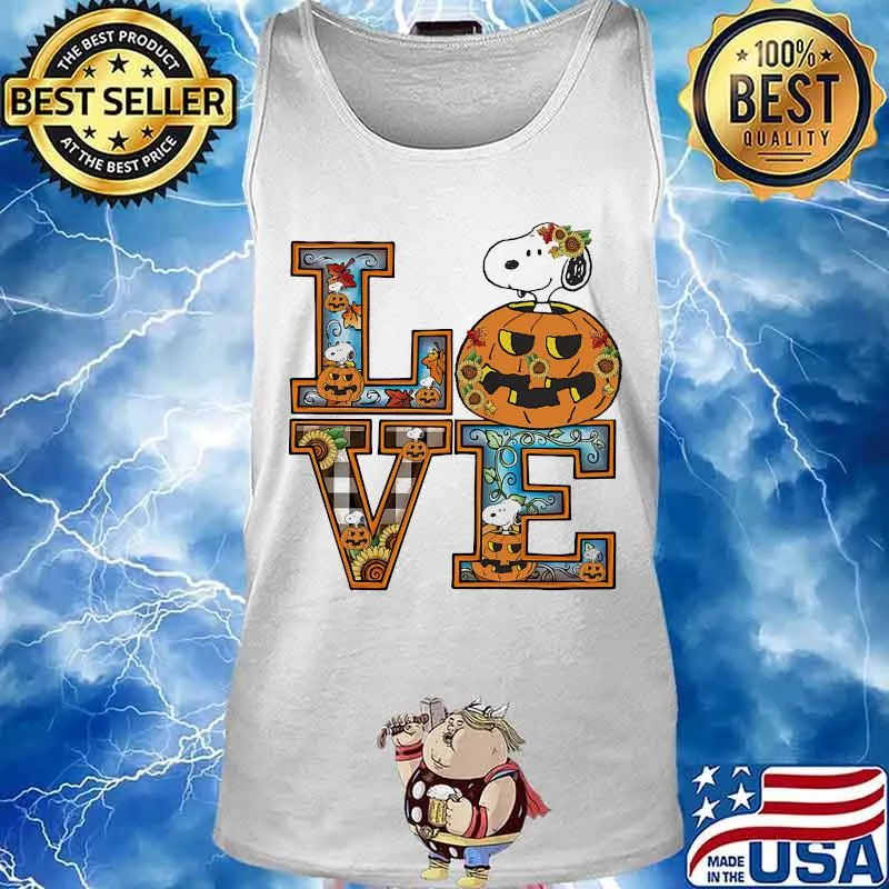 Snoopy love sunflowers halloween s Tank top