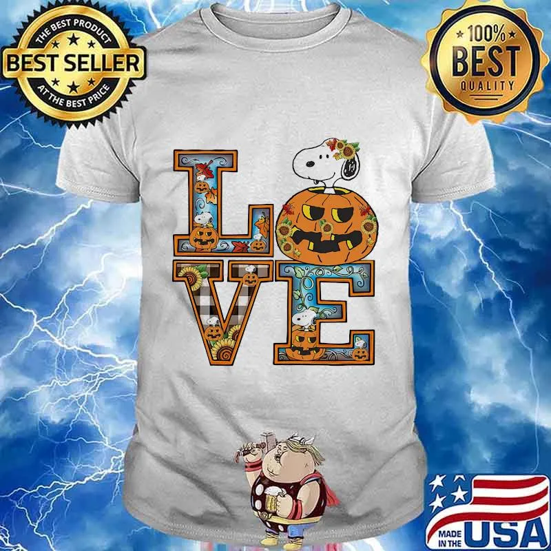 Snoopy love sunflowers halloween shirt