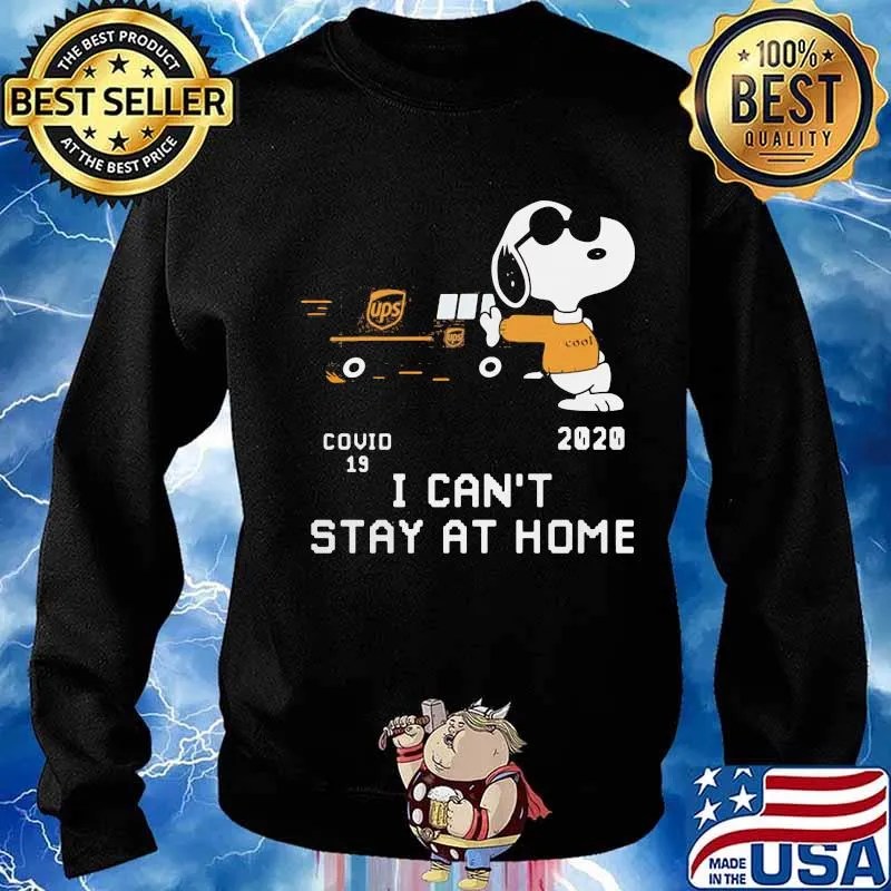 Snoopy ups covid-19 2020 i can't stay at home s Sweater