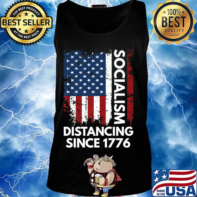 Socialism Distancing Since 1776 Funny Anti Socialism Premium T-Shirt Tank top