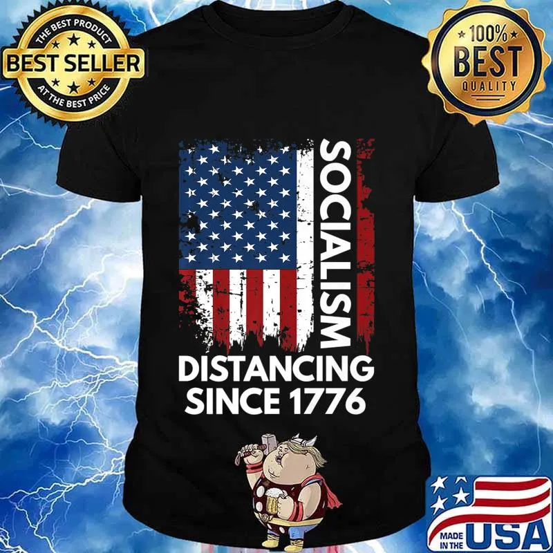 Socialism Distancing Since 1776 Funny Anti Socialism Premium T-Shirt