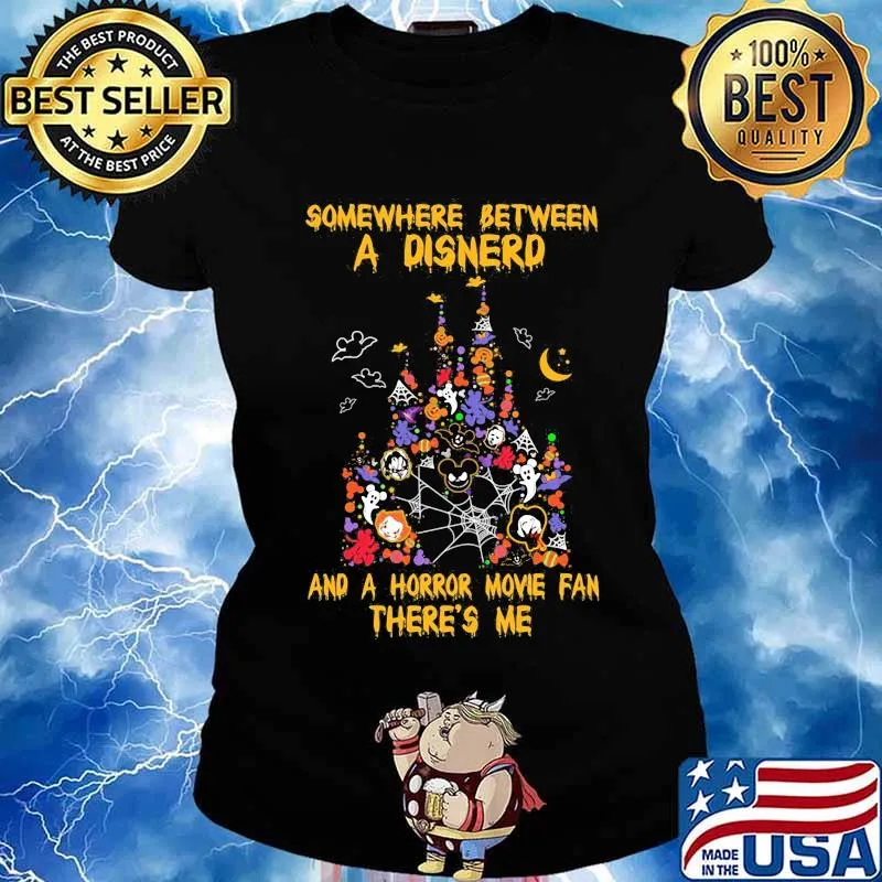 Somewhere between a disnerd and a horror movie fan there's me s Ladies tee
