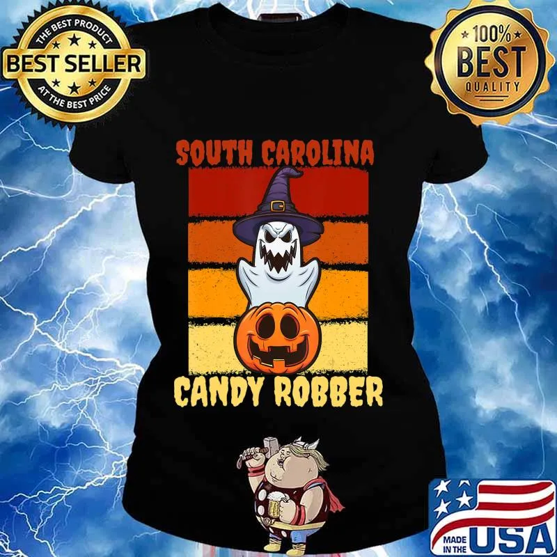 South Carolina Candy Robber Halloween Trick or Treat Party T-Shirt Ladies tee