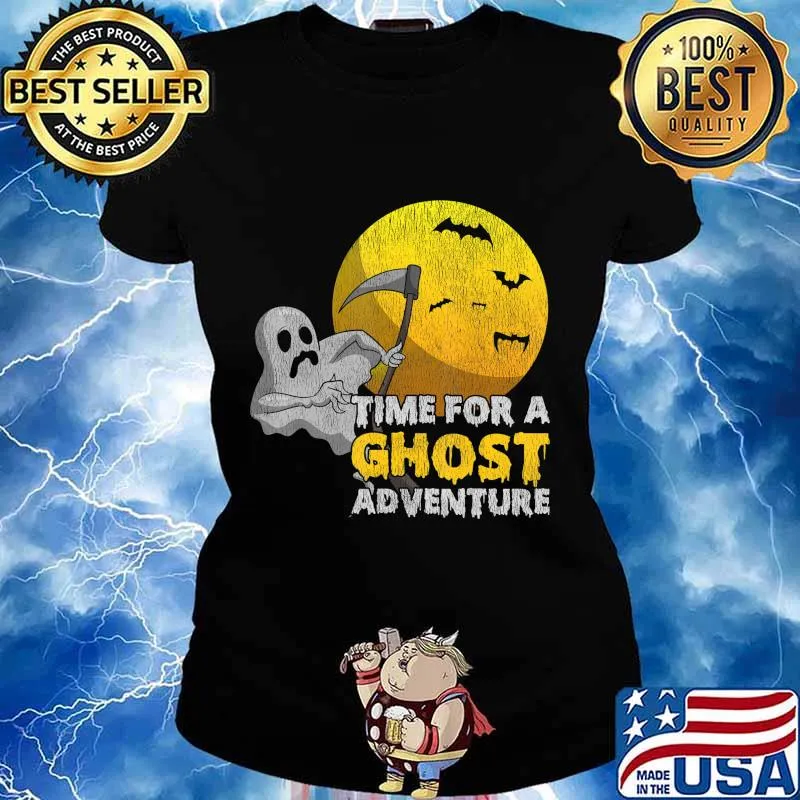 Spooky Ghost Hunter Gift Day Of The Death Halloween T-Shirt Ladies tee