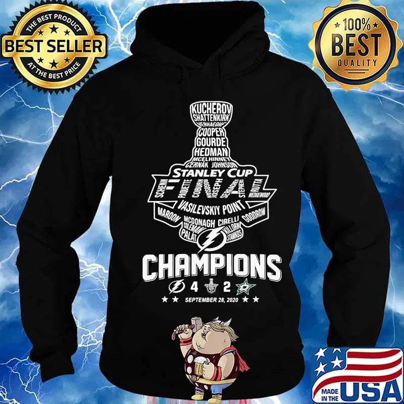 Stanley cup final vasilevskiy point maroon mcdonagh cirelli goodrow champions 2020 Hoodie