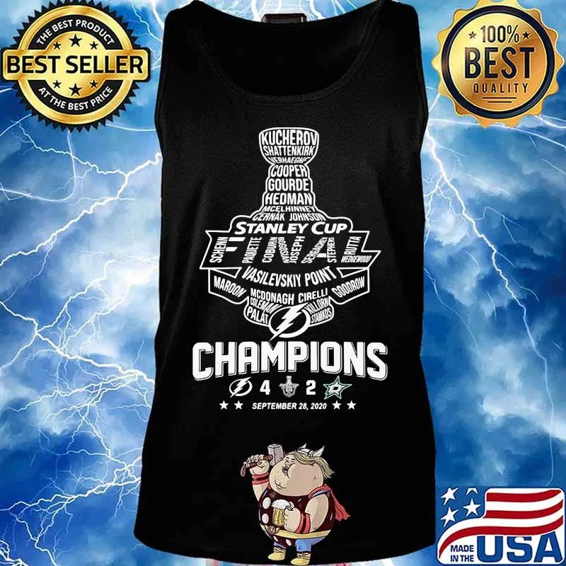 Stanley cup final vasilevskiy point maroon mcdonagh cirelli goodrow champions 2020 Tank top