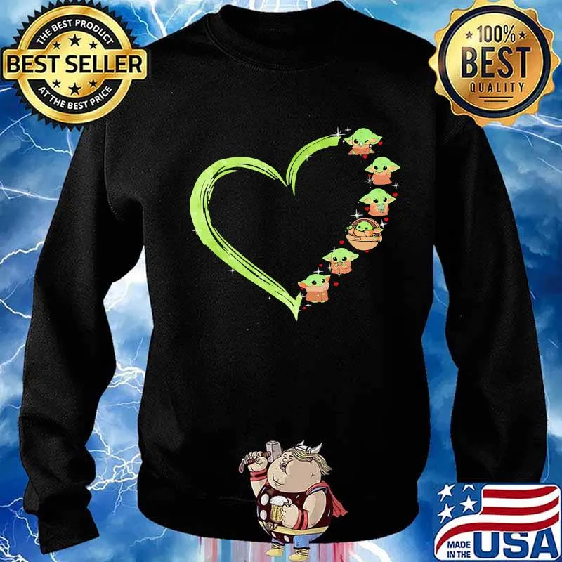 Star wars baby yoda heart s Sweater