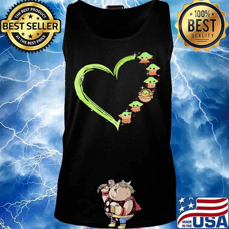 Star wars baby yoda heart s Tank top