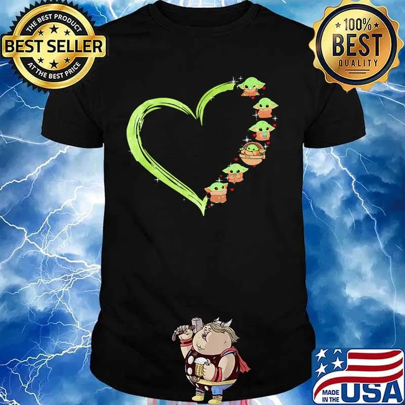 Star wars baby yoda heart shirt