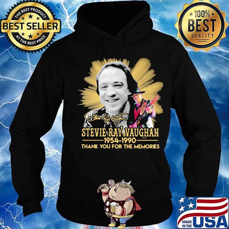 Stevie ray vaughan 1954 1990 thank for the memories signature s Hoodie
