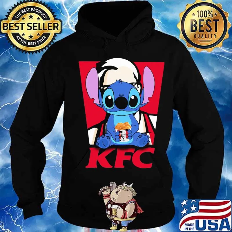 Stitch eating kfc logo s Hoodie